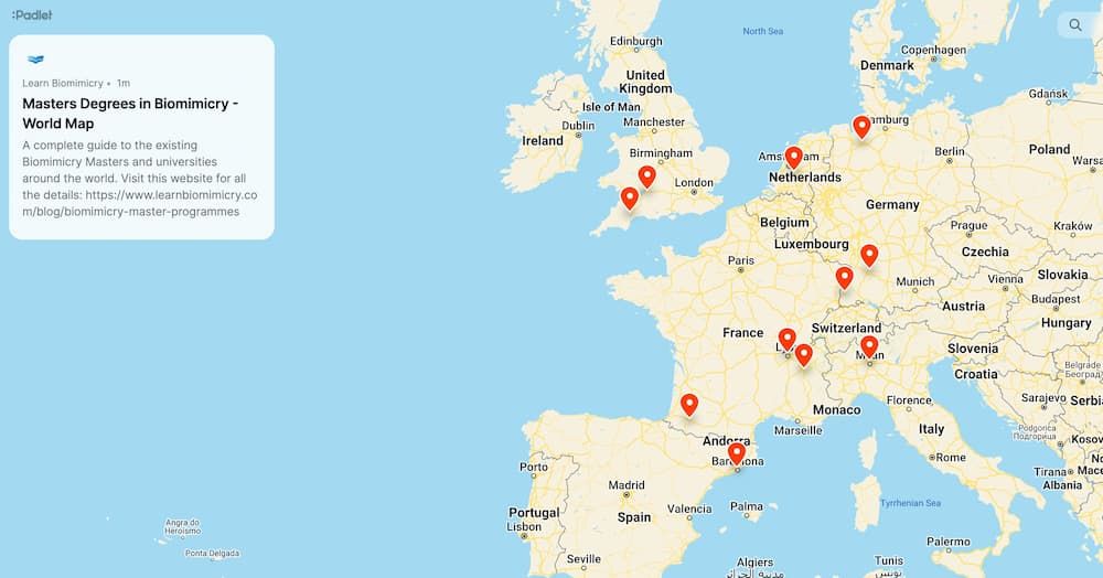 Biomimicry Masters in Europe